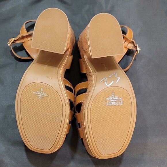 BRAND NEW INDIGO OPEN-TOE BLOCK HEEL SANDAL - Picture 15 of 16